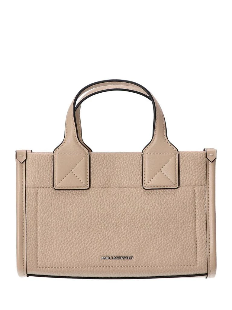 Karl Lagerfeld Paris Karl Lagerfeld Logo Detailed Zip-Up Tote Bag 2
