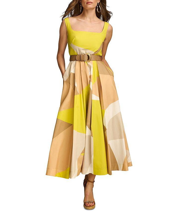 Donna Karan Women's Straight-Neck Chiffon-Sash Gown - Free