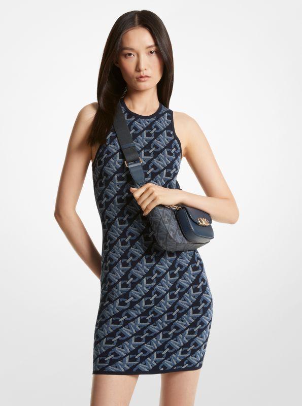 michael_kors Empire Signature Logo Jacquard Tank Dress