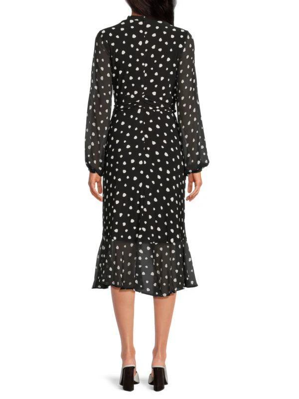 Tommy Hilfiger Polka Dot Midi Faux Wrap Dress 2