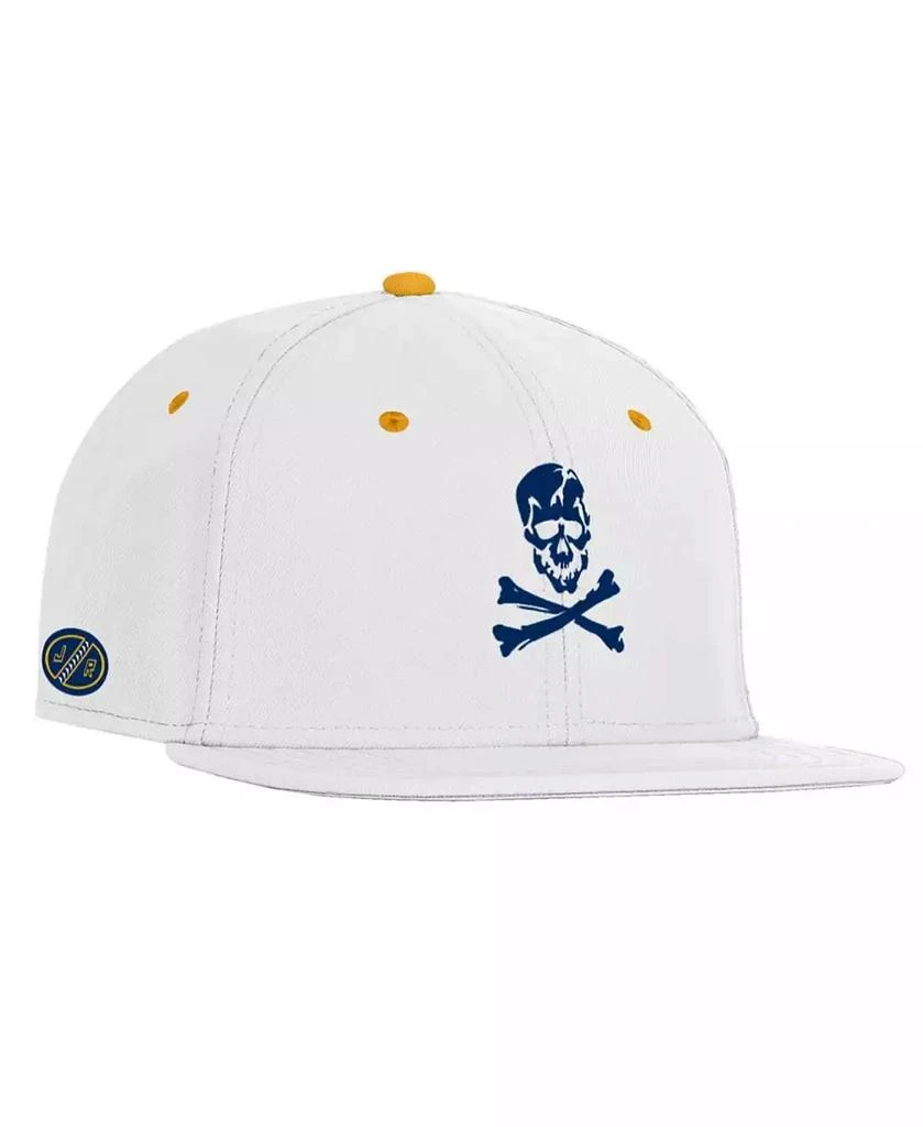 Under Armour Men's White Navy Midshipmen Jolly Rogers Alternate Baseball Fitted Hat 3