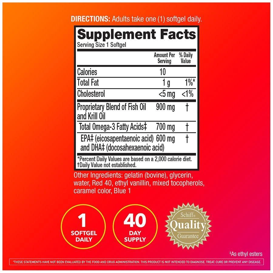 MegaRed Advanced 4 in1 500mg Omega-3 Fish + Krill Oil Supplement Softgel 4