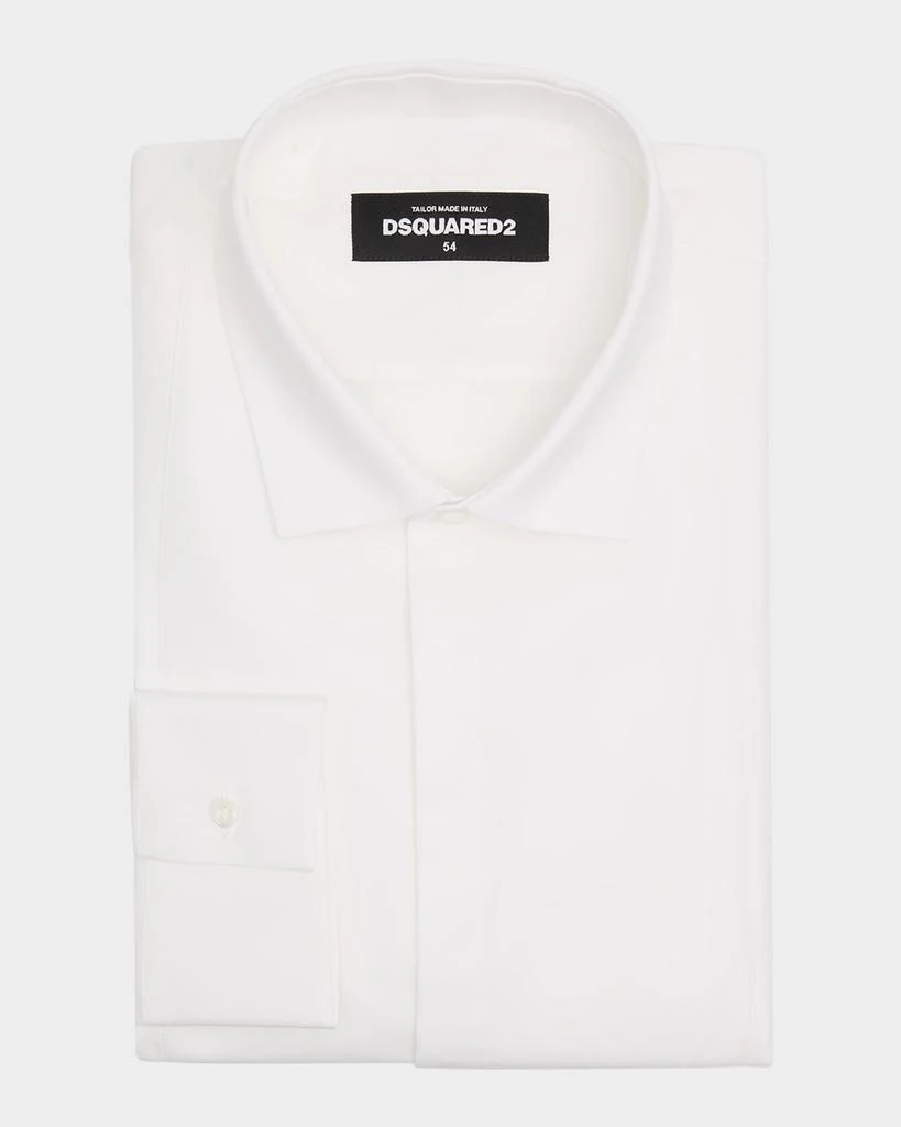 neiman marcus trim fit dress shirt Men's Slim-Fit Organic Cotton Dress Shirt with Medallion Lining