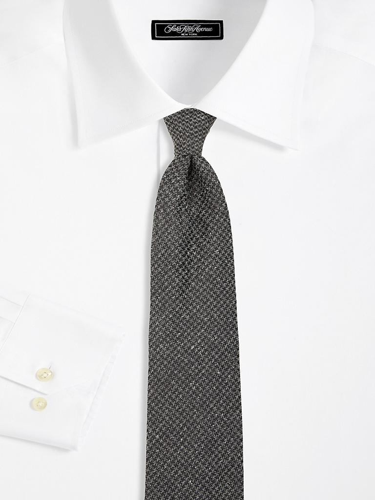 Saks Fifth Avenue Houndstooth Silk Tie