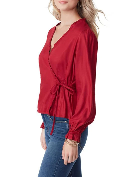Jessica Simpson Simpson Tanya Long Sleeve Crepe Wrap Top 3