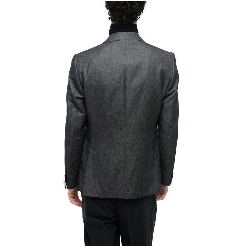 Corneliani CC COLLECTION Flax Blend Half-lined Men's Blazer