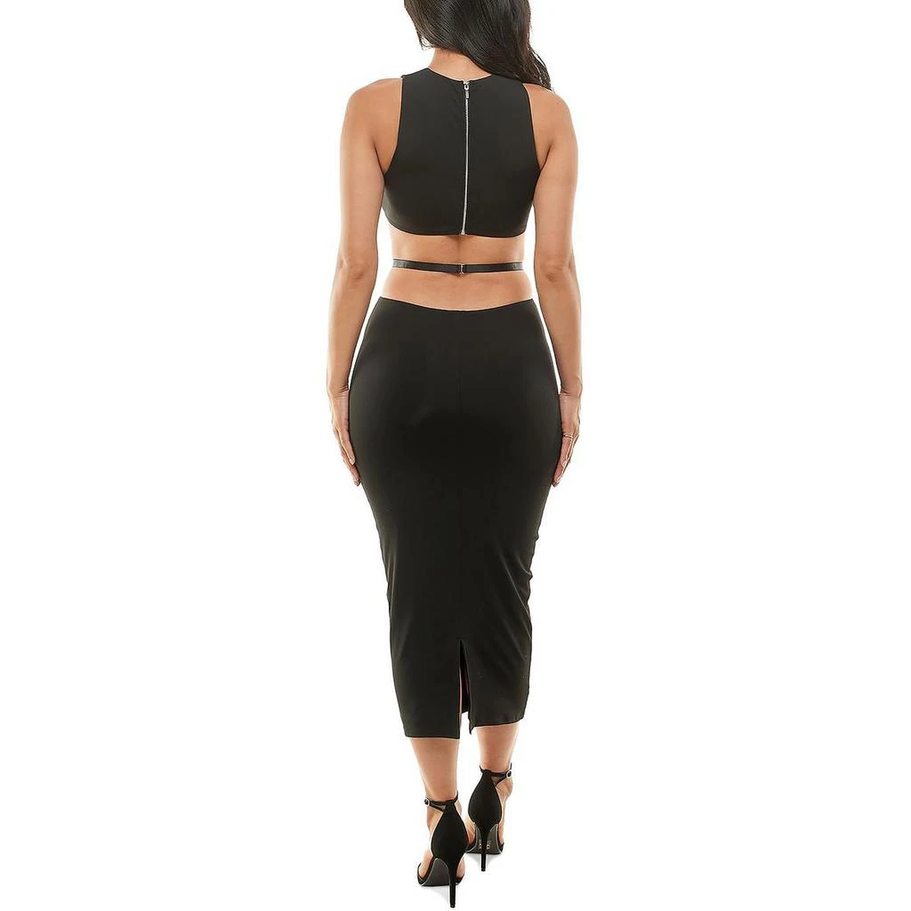 Bebe Juniors Womens Open Back Cut-Out Midi Dress 2