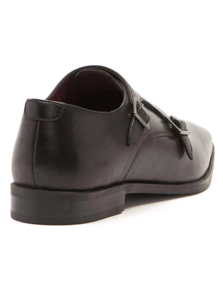 Thomas Crick THOMAS CRICK FETZ twin strap monk formal leather shoe in black 4