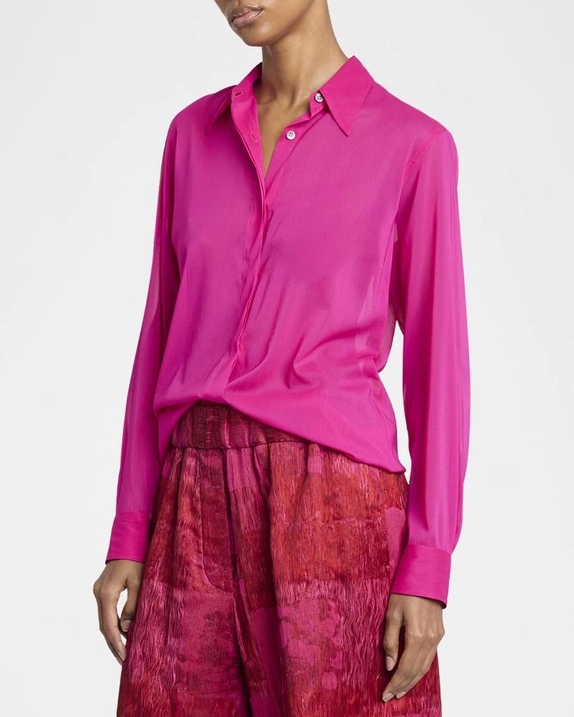 Dries Van Noten Chowy Silk Button-Down Shirt 4