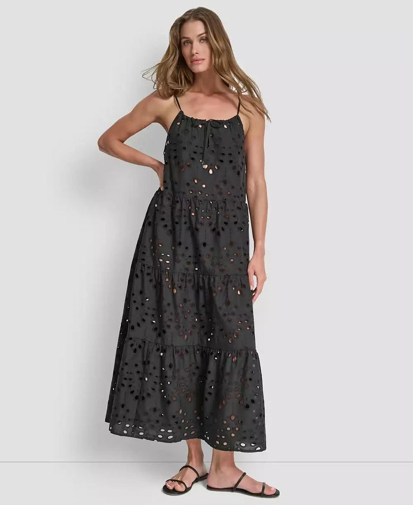 DKNY Women's Tiered Eyelet Maxi Dress Swim Cover-Up - Dresses & Skirts -  Free Shipping - BeyondStyle