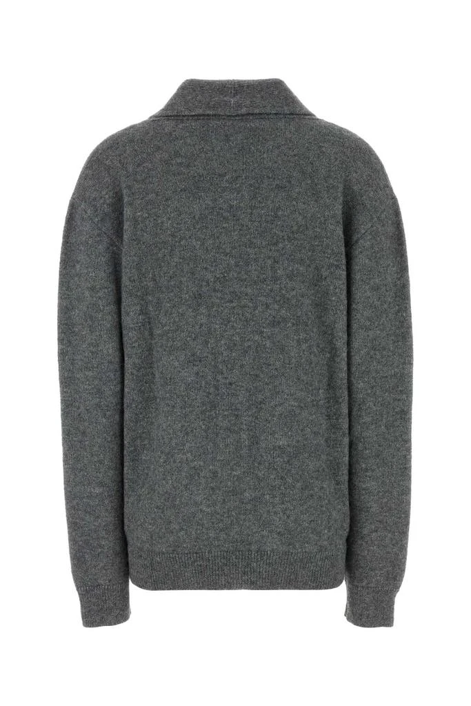 The Row GREY SILK BLEND IRONA CARDIGAN 2