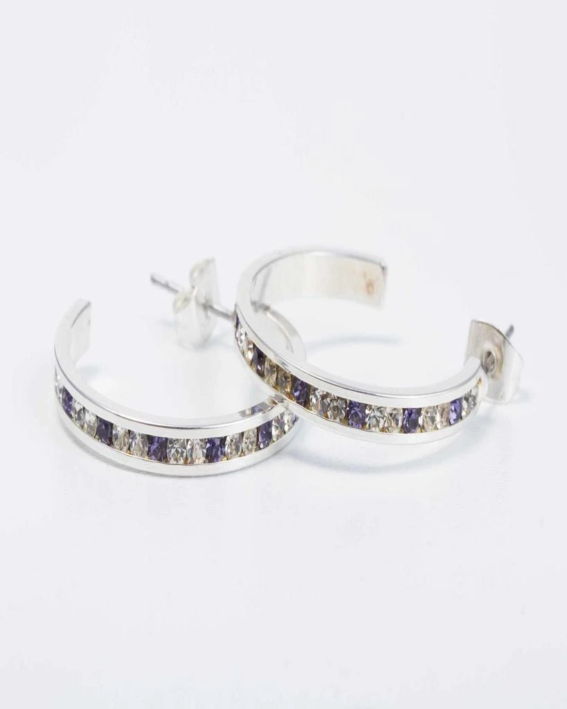 Traditions Jewelry Company Fine Silver Plated Purple Tonal 1 inch earring