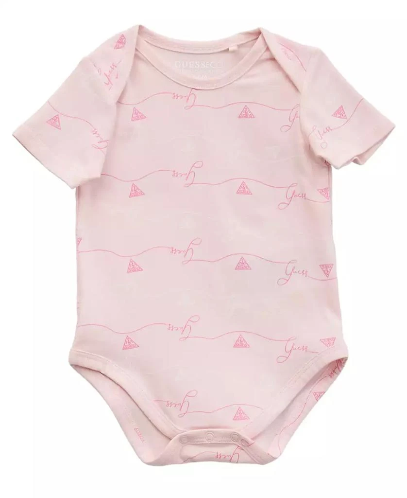 GUESS Baby Girls 5-Piece Bodysuits, Shorts, Bib, and Socks Set 2