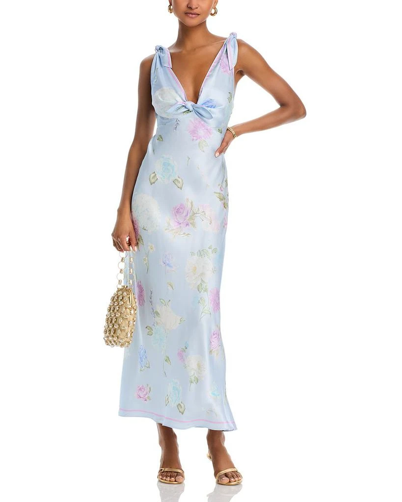 LOVESHACKFANCY Perri Floral Tie Shoulder Dress 3