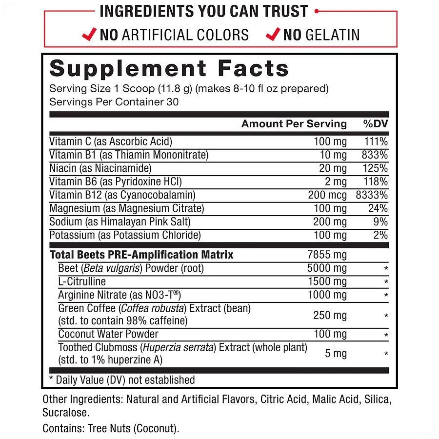 Force Factor Total Beets Pre-Workout Powder Fruit Punch 4