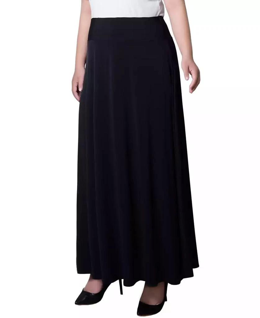 NY Collection Plus Size Wide Yoked Maxi Skirt 3