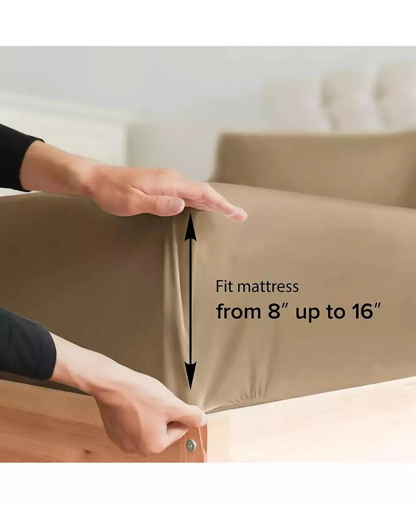 CGK Unlimited 14"-16" Deep Pocket Cotton Fitted Sheet 2