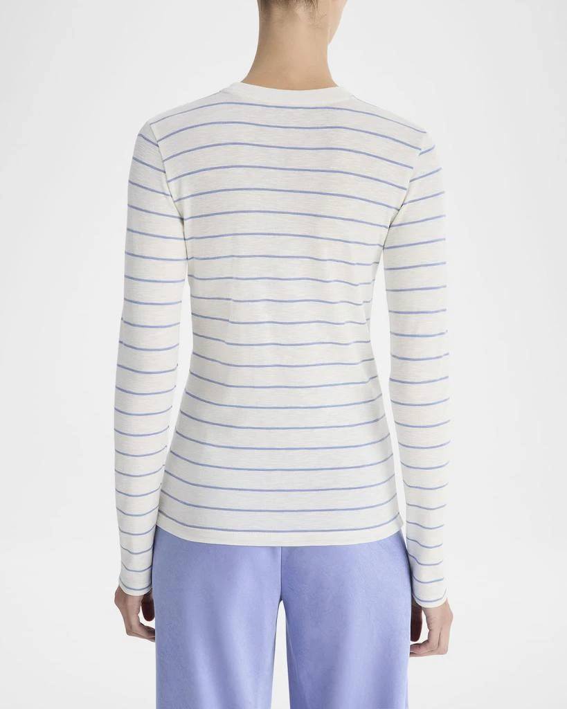 Vince Striped Long-Sleeve Crewneck T-Shirt 3