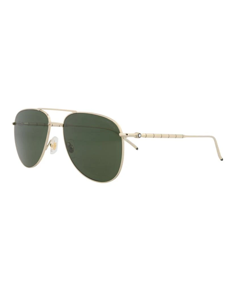 MontBlanc Aviator-Frame Metal Sunglasses 2