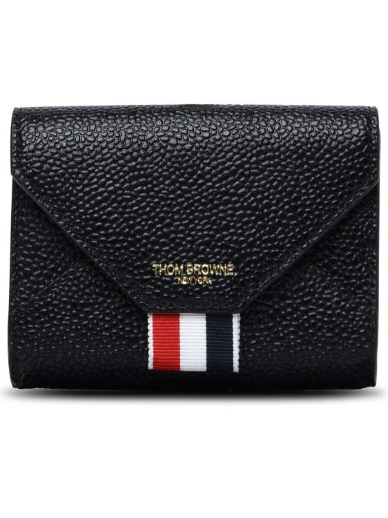 Thom Browne Black Grained Leather Purse 1