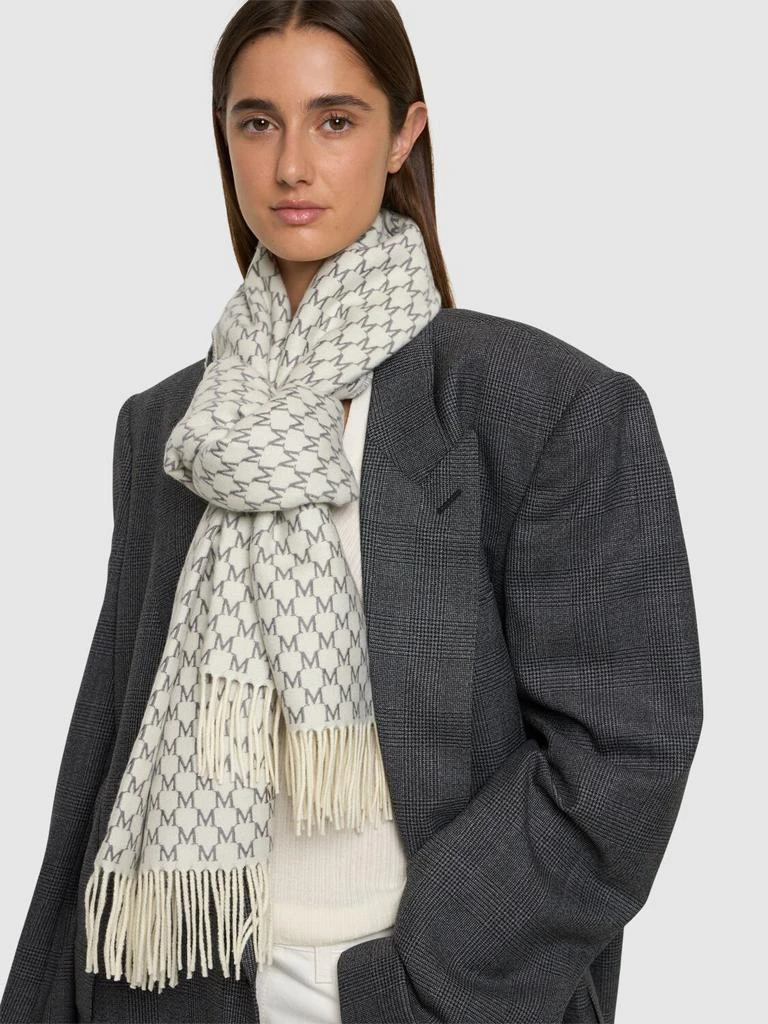 MAX MARA Arsenio Monogram Wool Scarf 1