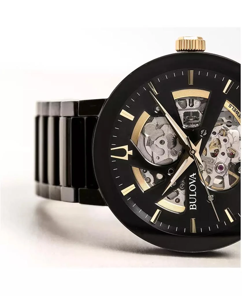 Bulova Men's Futuro Black Stainless Steel Bracelet Watch 42mm 7