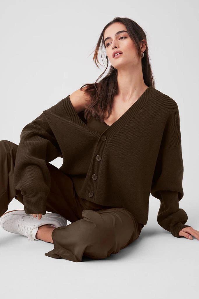Alo Scholar Cardigan Sweater - Black 5