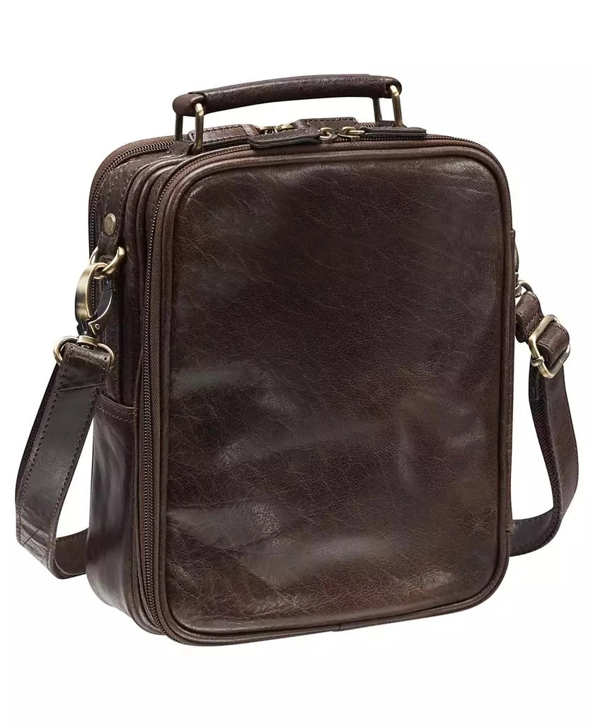 Mancini Leather Goods Arizona Collection Large Unisex Bag with Rear Zippered Organizer 4