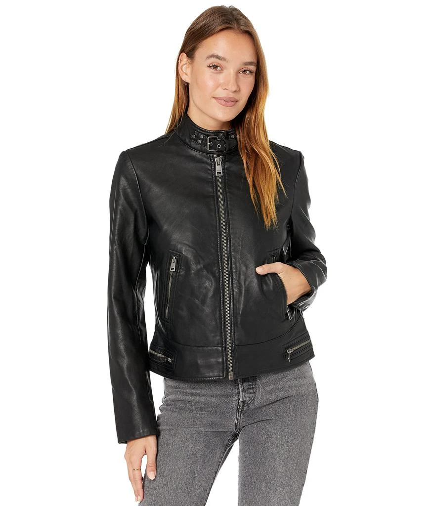 Levi's® Faux Leather Buckle Racer Jacket 1