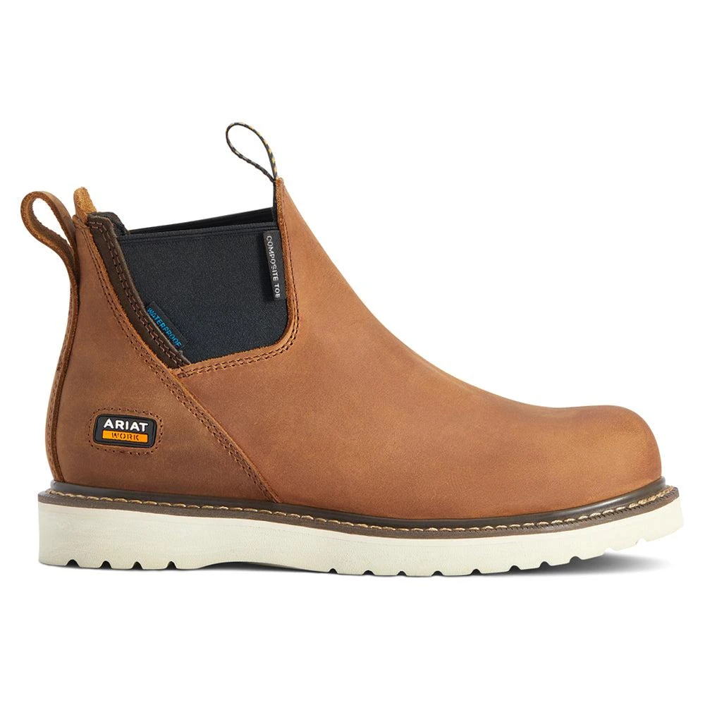 Ariat Rebar Wedge Chelsea Waterproof Composite Toe Work Booties 1
