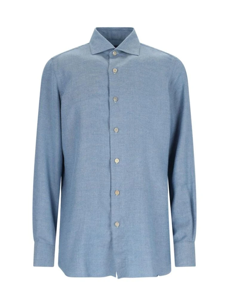 Finamore 1925 "Milano" Shirt In Light Blue 1