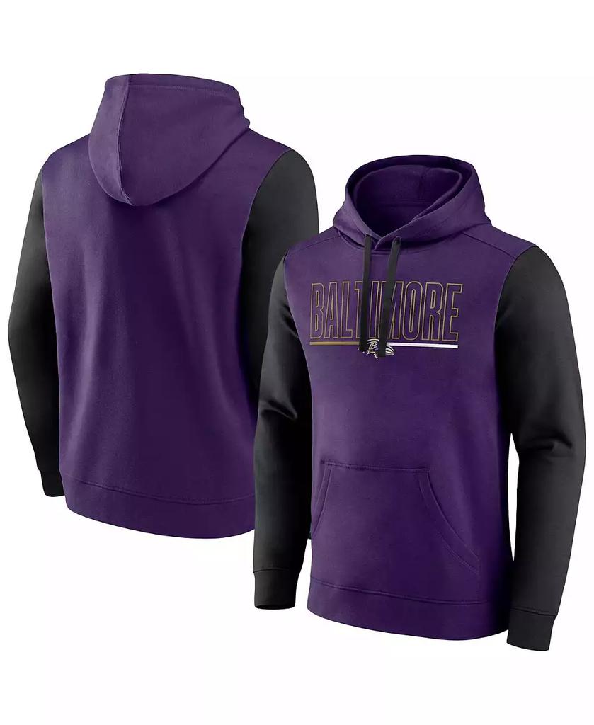 Fanatics Men's Purple Baltimore Ravens Big Tall Outline Pullover Hoodie