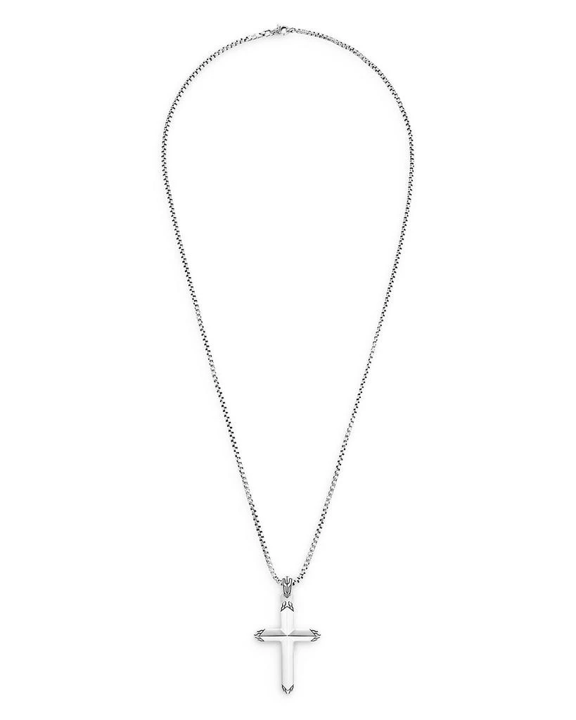 John Hardy Men's Sterling Silver Classic Chain Cross Pendant Necklace, 22" 8