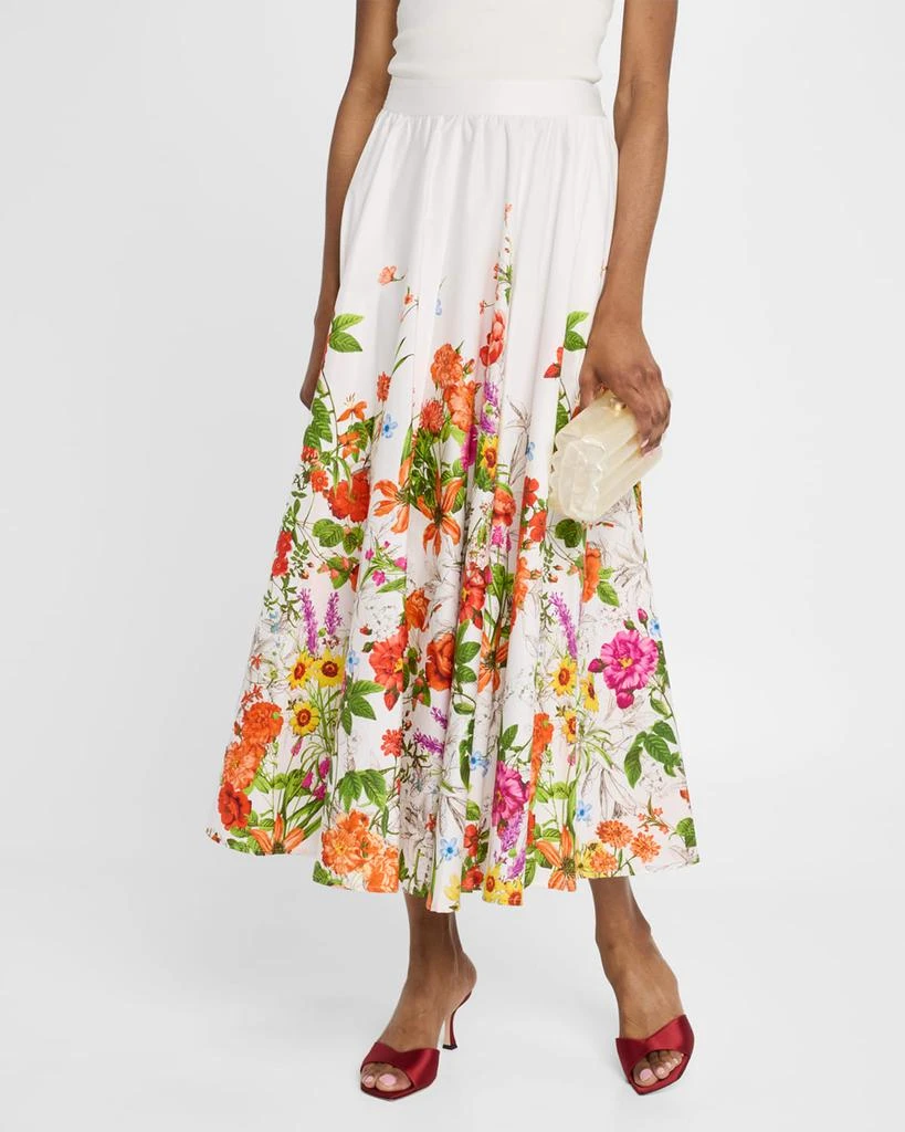Tahari The Juliana Floral-Print Cotton Midi Skirt 4