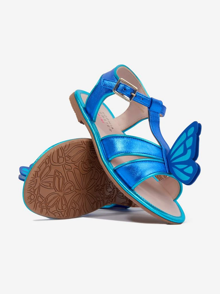 Sophia Webster Girls Leather Celeste Sandals in Blue 3