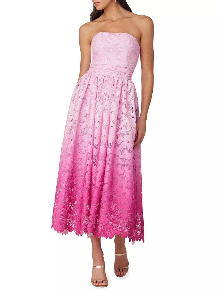 Shoshanna Tulip Ombré Floral Lace Midi-Dress 2