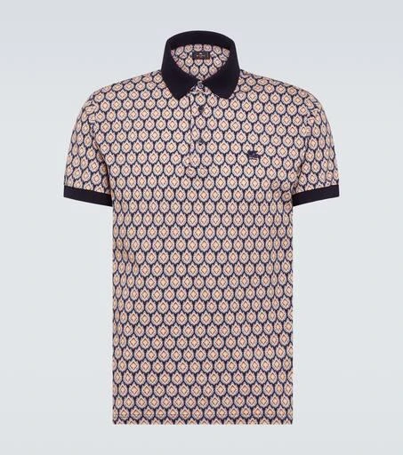 ETRO Paisley cotton piquet polo shirt 1