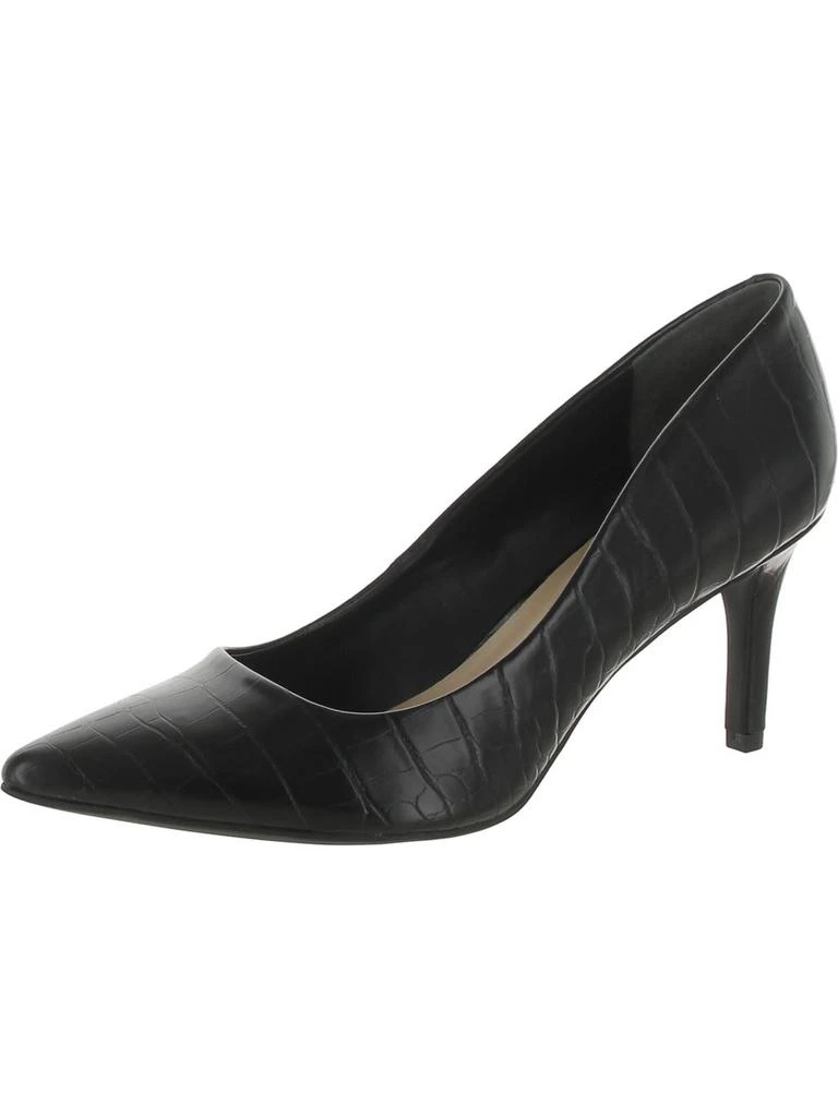Alfani Jeules Womens Faux Leather Embossed Dress Pumps 1