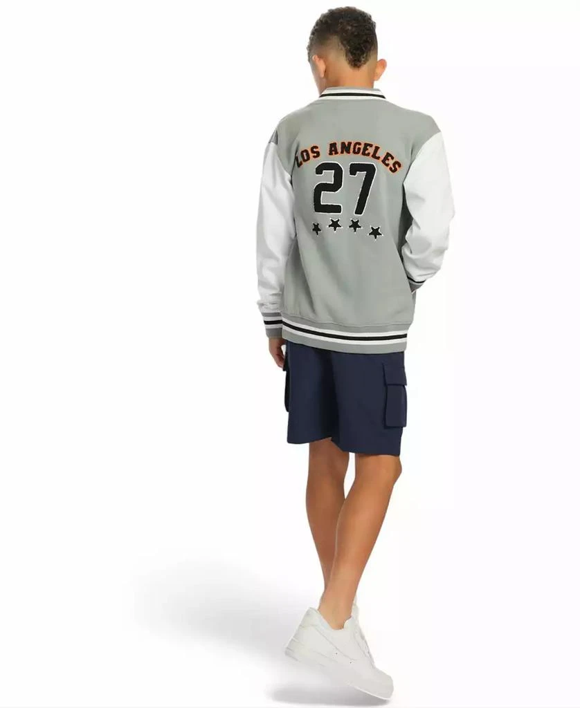 Sovereign Code Little and Big Boys Color Blocked Varsity Jacket 3