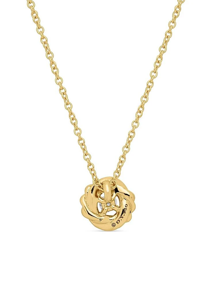 David Yurman Petite Infinity Pendant Necklace in 18K Yellow Gold with Diamonds, 8mm 5