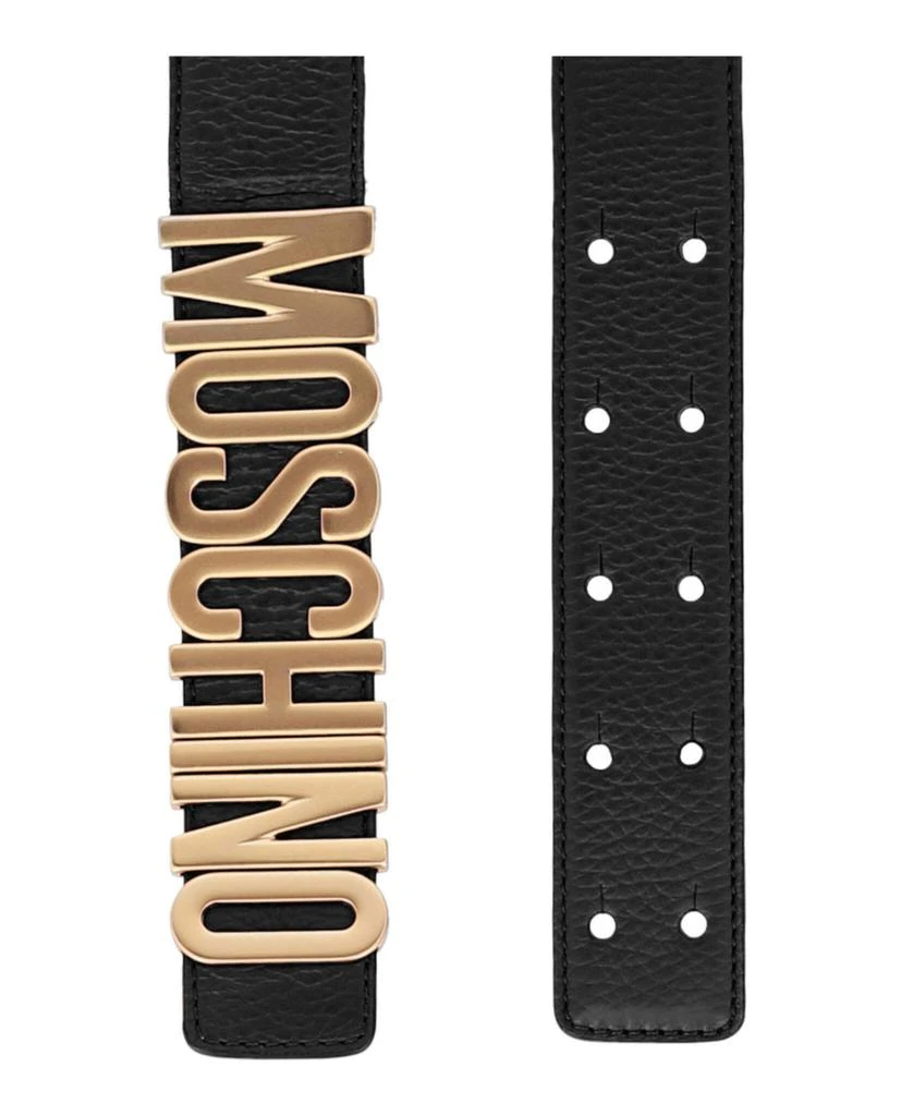 Moschino Logo Lettering Leather Belt 2