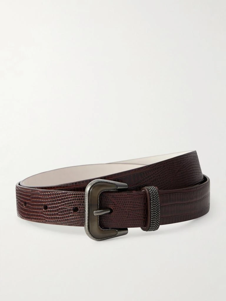 Brunello Cucinelli Lizard-effect Leather Belt