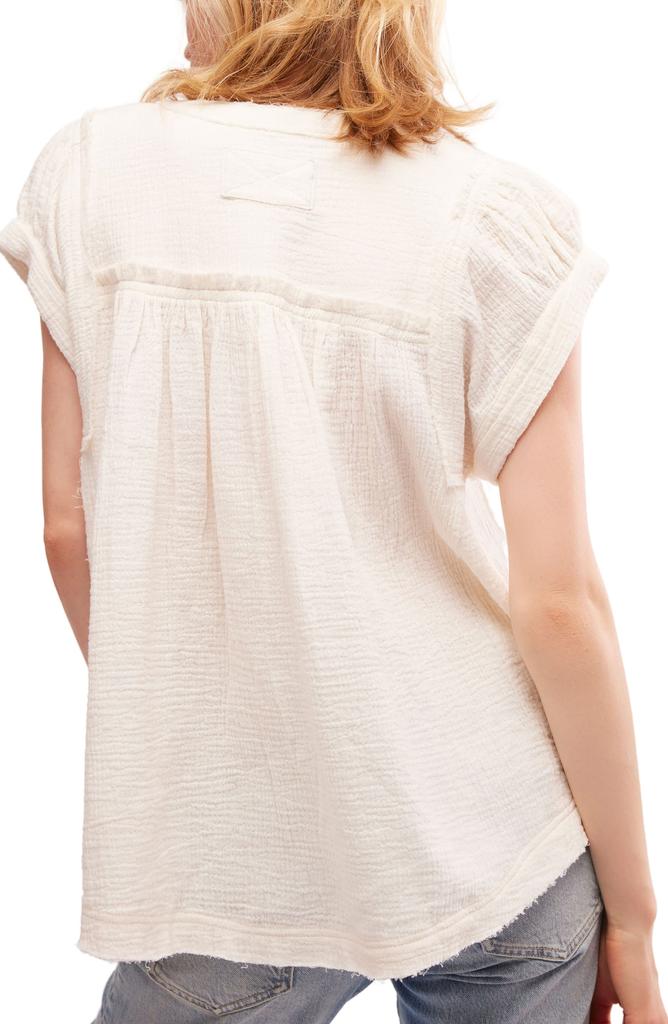 Free People Horizons Double Cloth Top