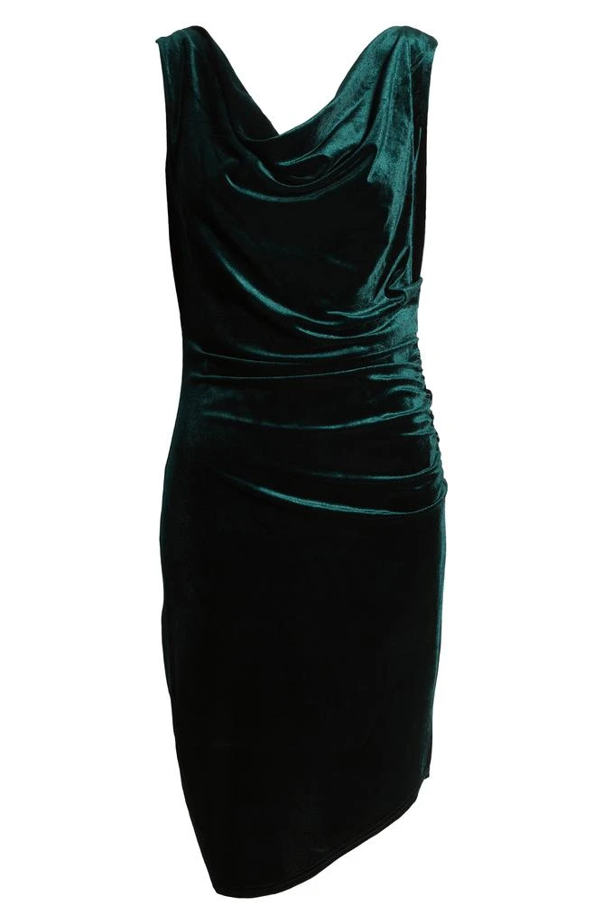 Sam Edelman Drape Neck Stretch Velvet Cocktail Dress 5