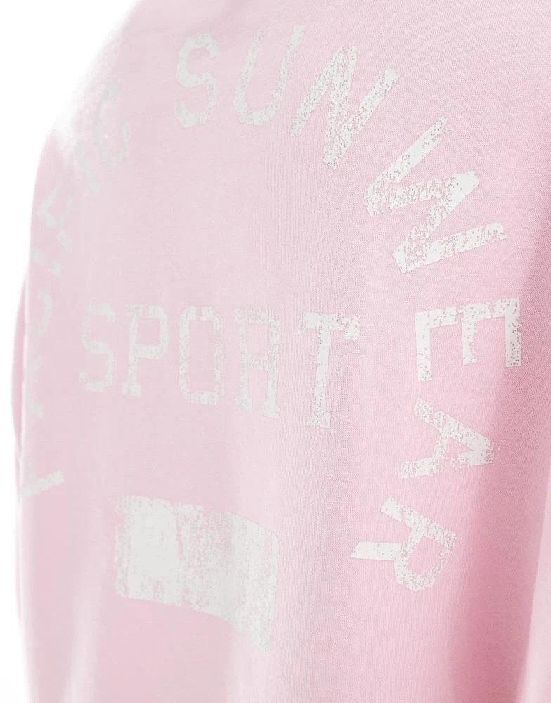 PacSun Pacsun sport slogan crewneck sweater in pink 4