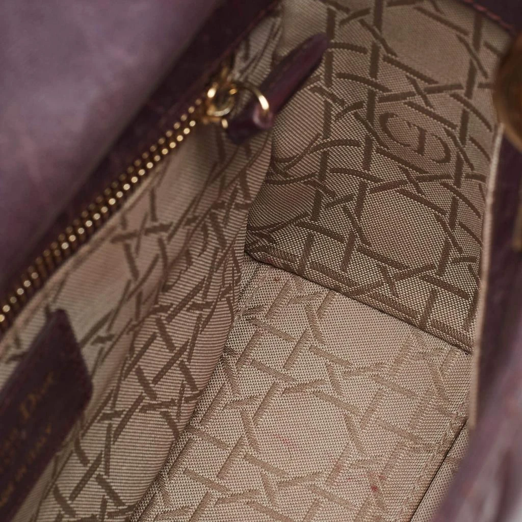 Dior Dior Purple Cannage Leather Small Lady Dior My ABCDior Bag 8