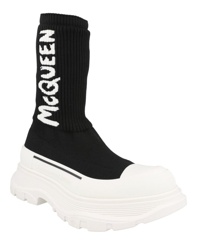 Alexander McQueen Ribbed Tread Slick Boots