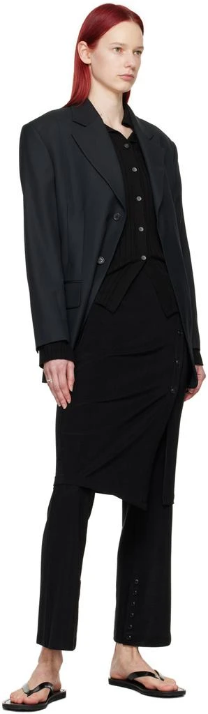 Youth Black Long-Line Cardigan 4