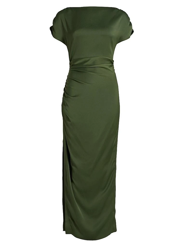 Lela Rose Satin Crepe Heather Dress - Green
