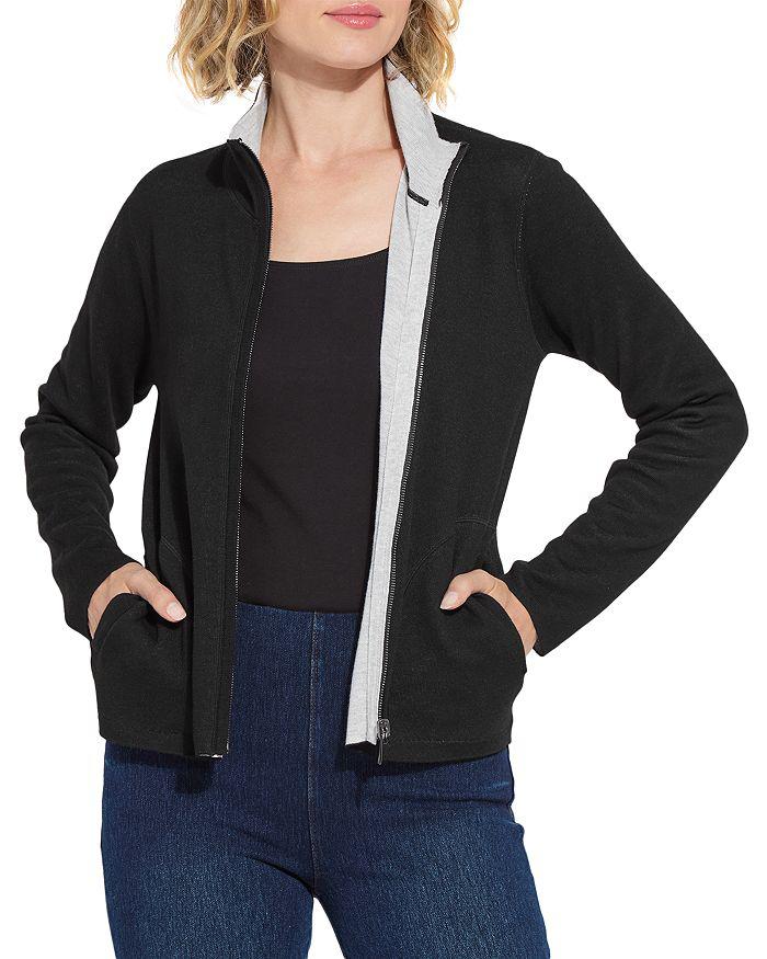 Lyssé Reversible Cashmere Zip Up Cardigan